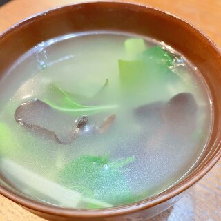 水菜とキクラゲの中華スープ